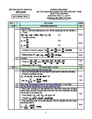 Đáp án đề thi chọn học sinh giỏi văn hóa cấp tỉnh môn Vật lý Lớp 9 - Năm học 2018-2019 - Sở giáo dục và đào tạo Bắc Giang